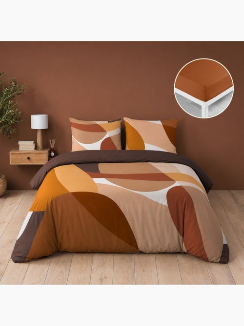 Parure de lit 100% coton 42 fils boogie + drap housse 140 x 190 cm - Kiabi Parure de lit 100% coton 42 fils boogie + drap housse 140 x 190 cm - Kiabi
