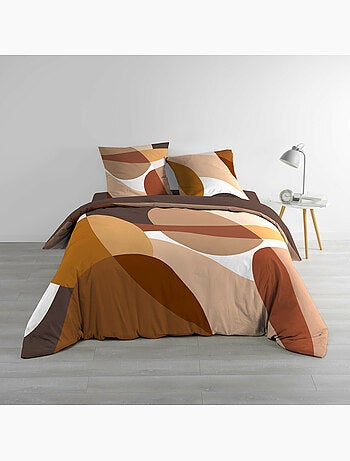 Parure de lit 100% coton 42 fils boogie + drap housse 160 x 200 cm