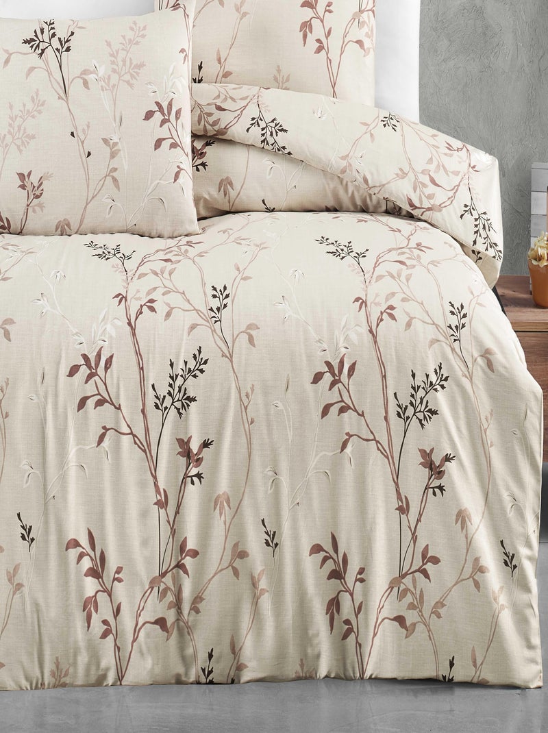 Parure de lit  100% coton Beige - Kiabi