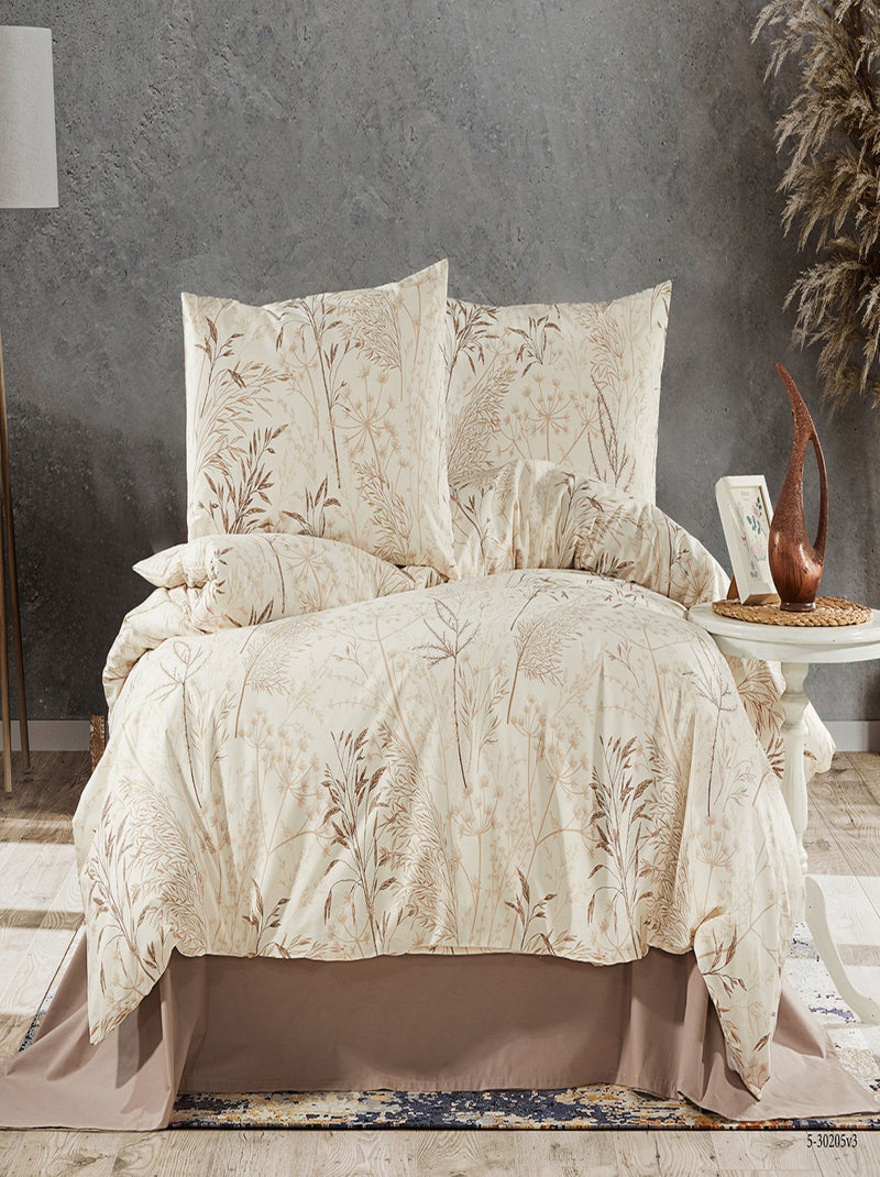 Parure de lit  100% coton Beige - Kiabi