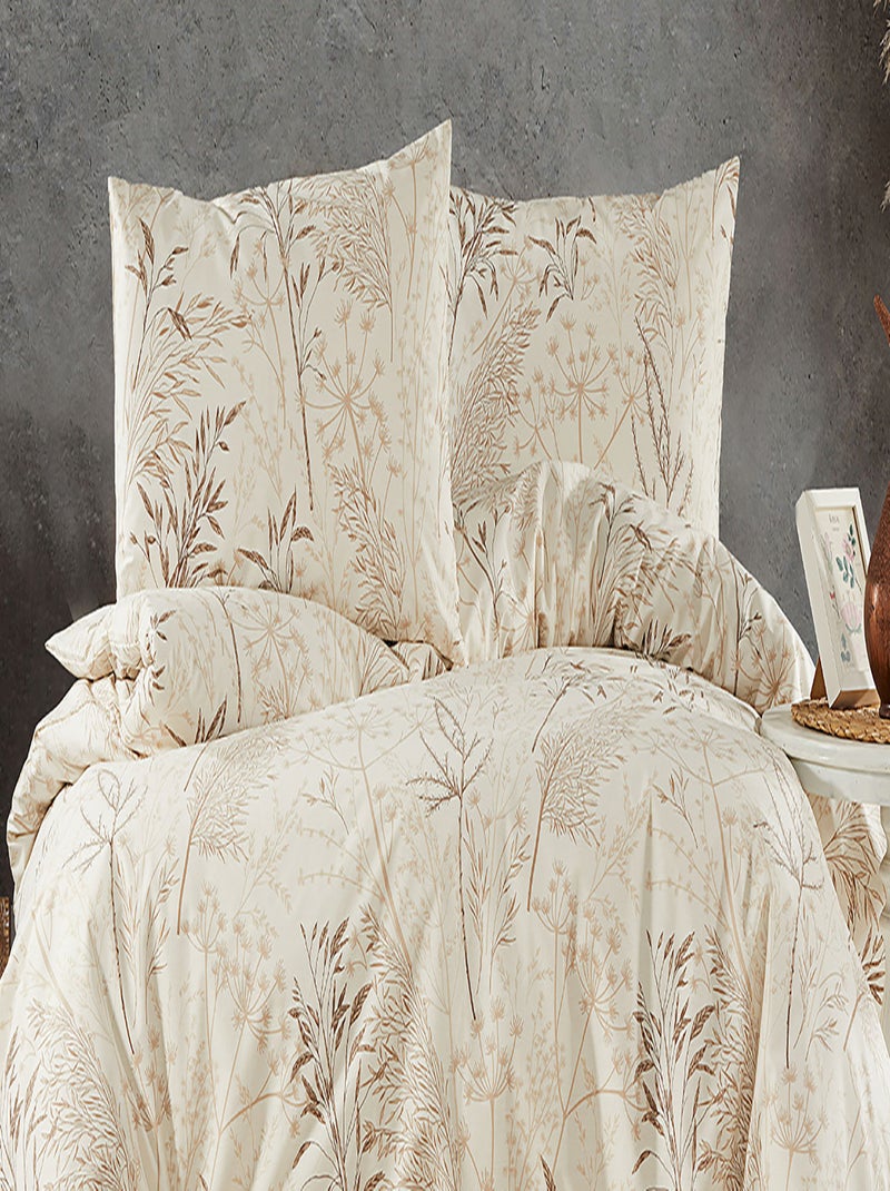 Parure de lit  100% coton Beige - Kiabi