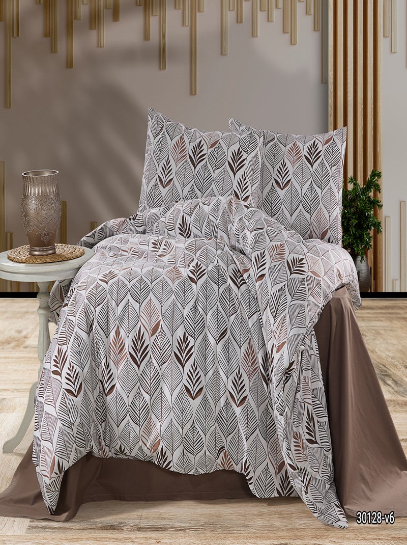 Parure de lit  100% coton Beige - Kiabi