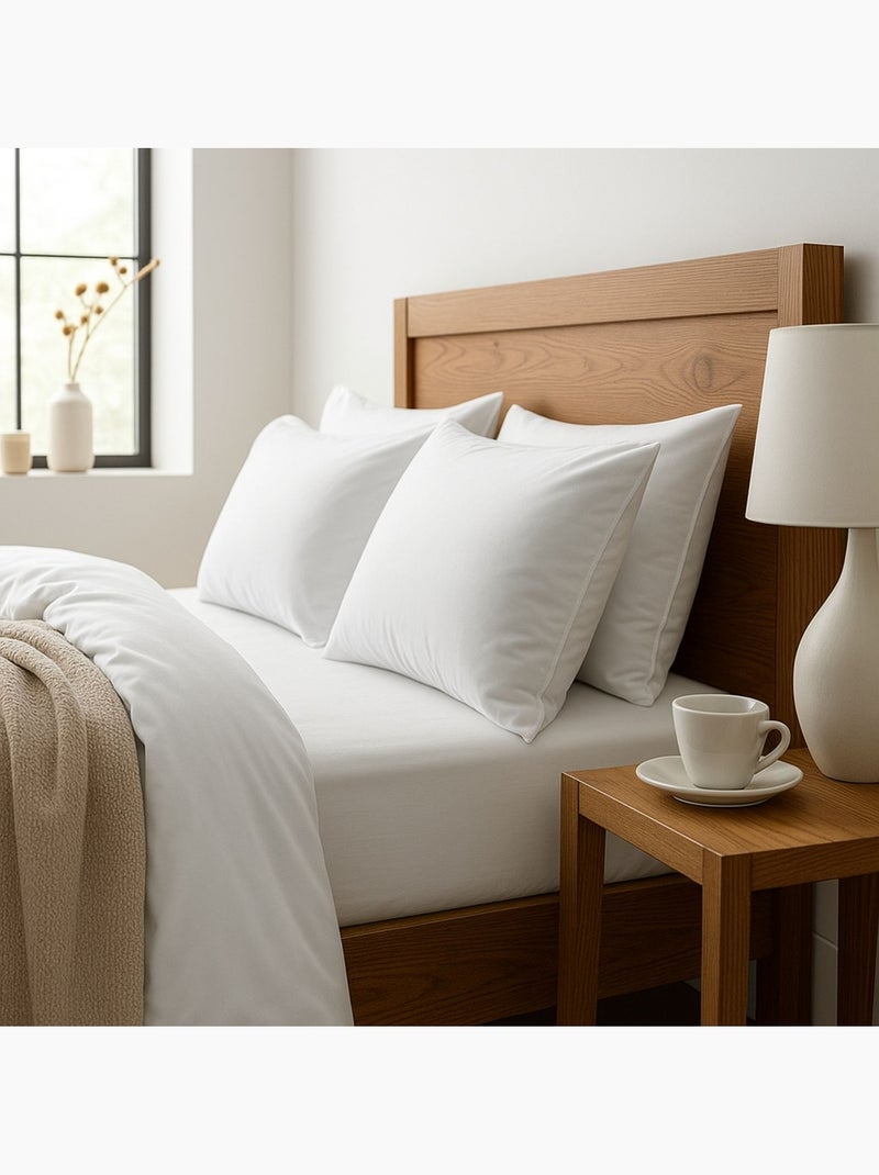 Parure de lit 100% coton Blanc - Kiabi