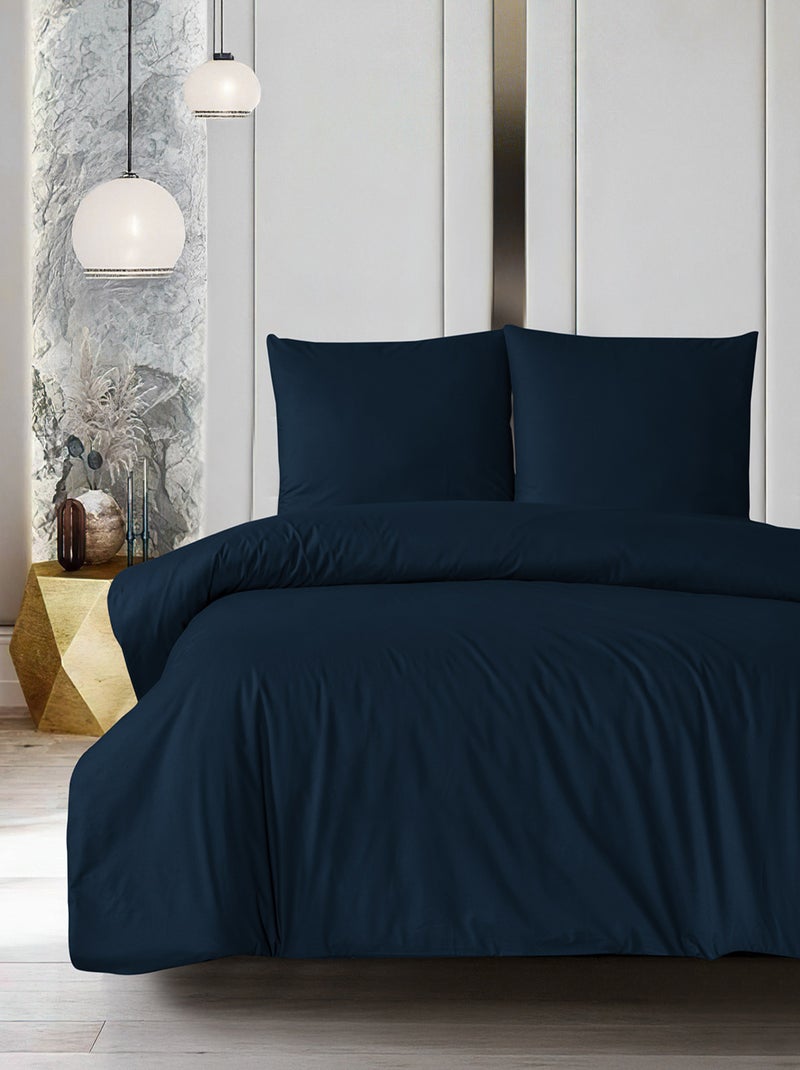 Parure de lit  100% coton Bleu - Kiabi