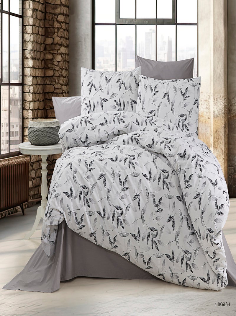 Parure de lit  100% coton Gris - Kiabi