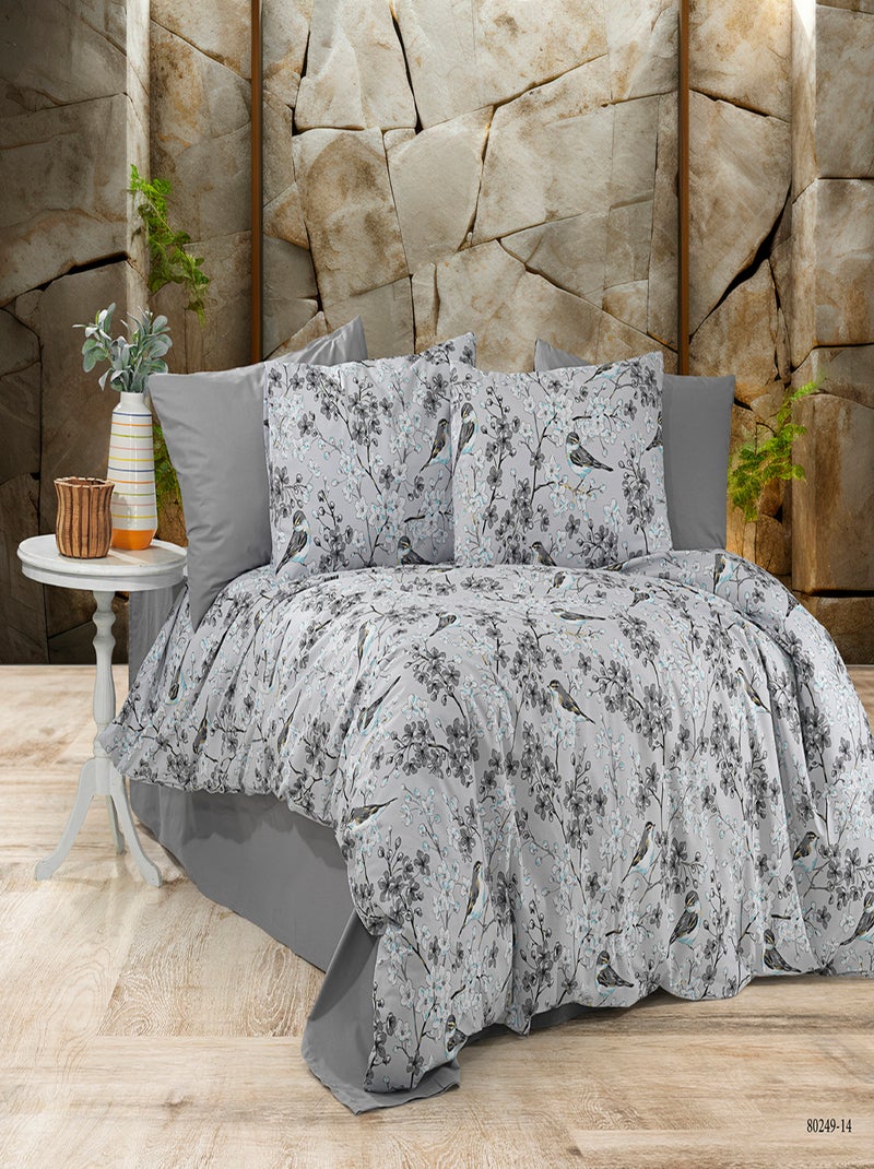 Parure de lit  100% coton Gris - Kiabi