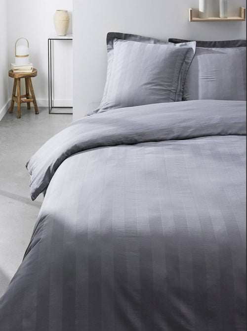 Parure de lit 100% Coton – Housse de Couette Prestige + Taies d’Oreillers 63x63cm – Satin de Coton - Kiabi