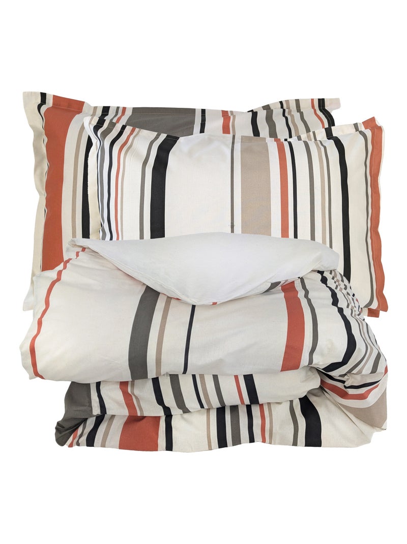 Parure de lit 100% coton HUGO Taie 50x70 cm Orange corail - Kiabi