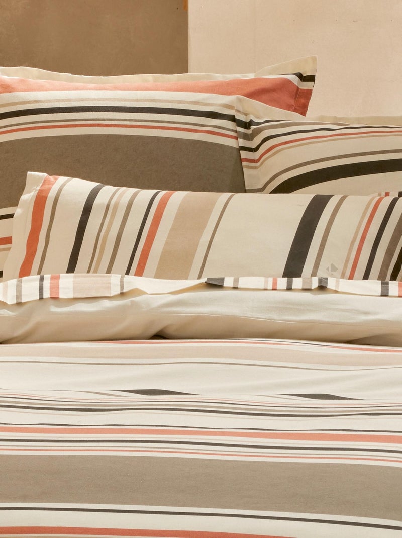 Parure de lit 100% coton HUGO Taie 50x70 cm Orange corail - Kiabi