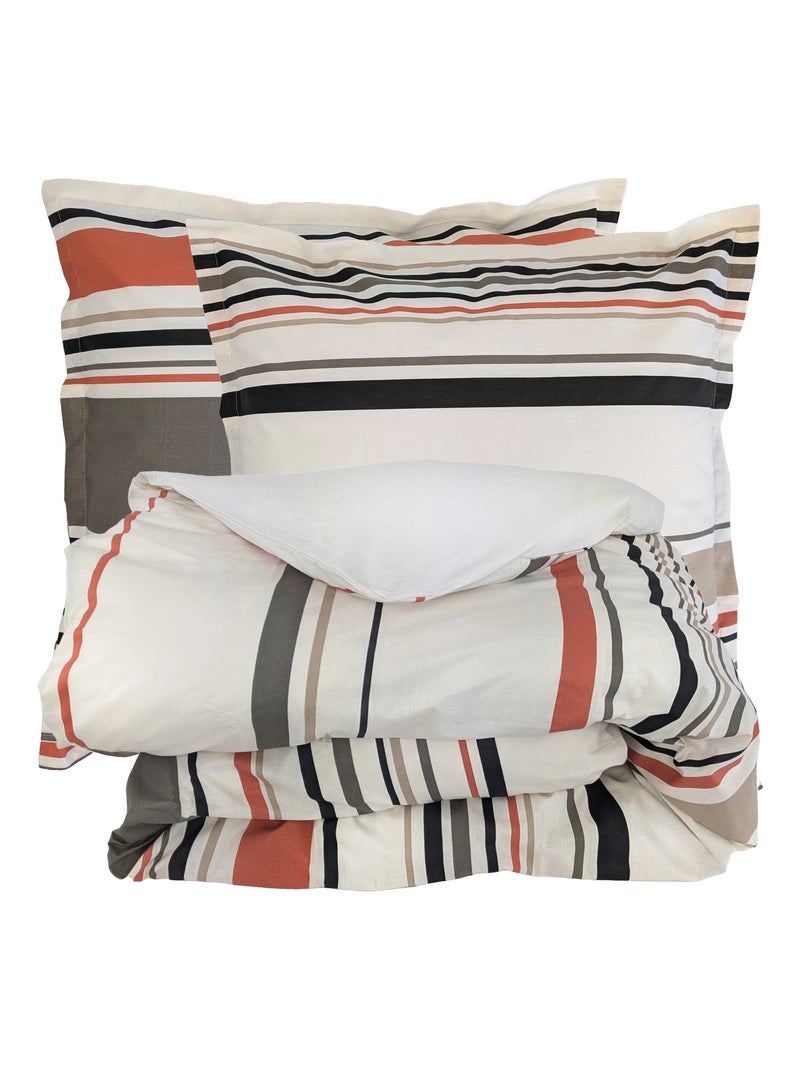 Parure de lit 100% coton HUGO Taie 65x65 cm Orange corail - Kiabi