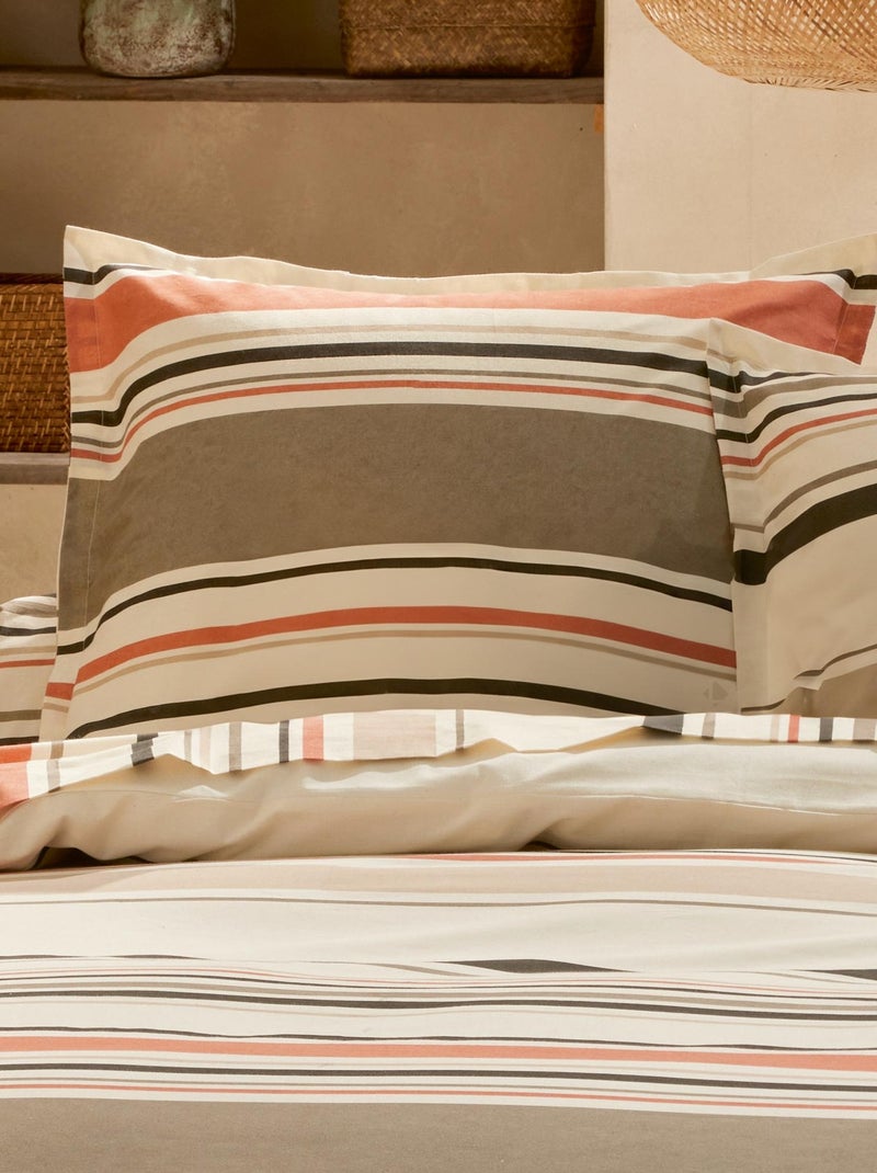 Parure de lit 100% coton HUGO Taie 65x65 cm Orange corail - Kiabi