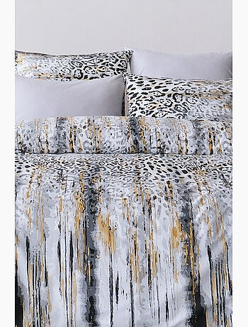 Parure de lit 100% coton imprimé "Argento