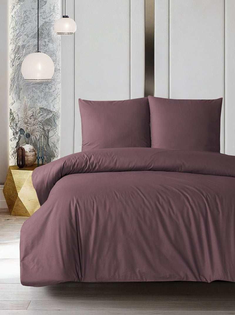 Parure de lit  100% coton Mauve - Kiabi