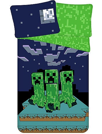 Parure de lit 100% Coton Minecraft Survival Mode - 140x200 cm