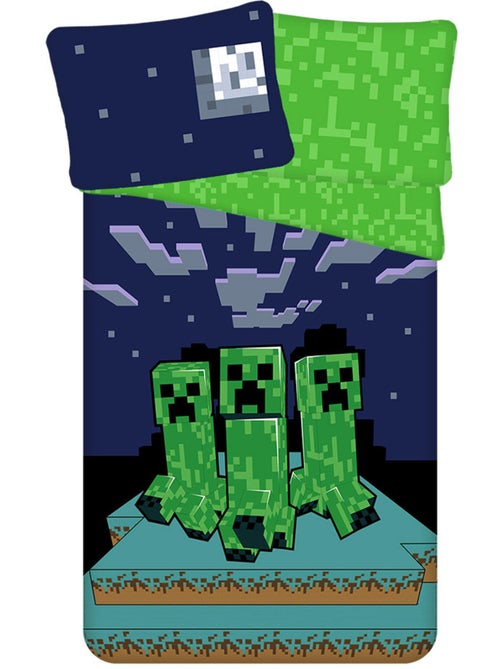 Parure de lit 100% Coton Minecraft Survival Mode - 140x200 cm - Kiabi