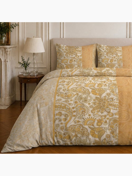 Parure de lit 100% coton motif floral, bombay - Kiabi Parure de lit 100% coton motif floral, bombay - Kiabi