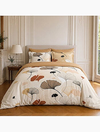 Parure de lit 100% coton motif floral, minkly
