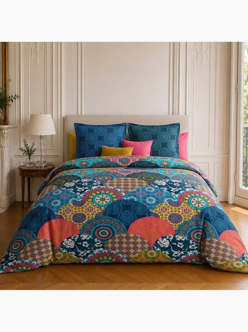 Parure de lit 100% coton motif géométrique, colorado - Kiabi Parure de lit 100% coton motif géométrique, colorado - Kiabi
