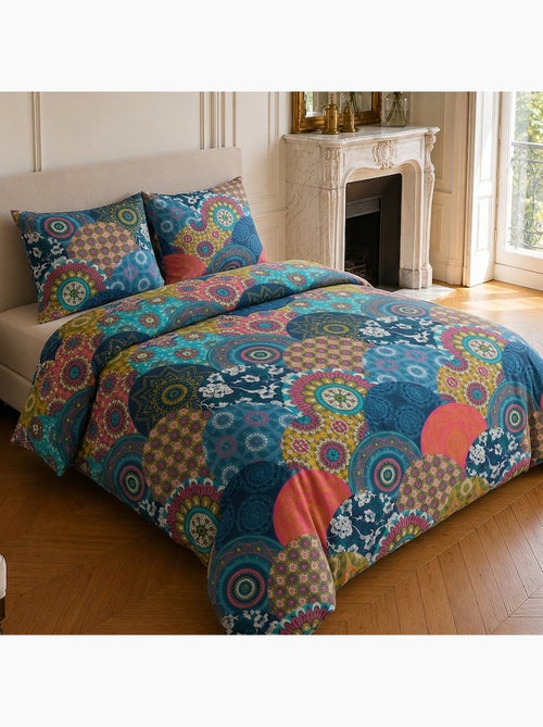 Parure de lit 100% coton motif géométrique, colorado - Kiabi Parure de lit 100% coton motif géométrique, colorado - Kiabi