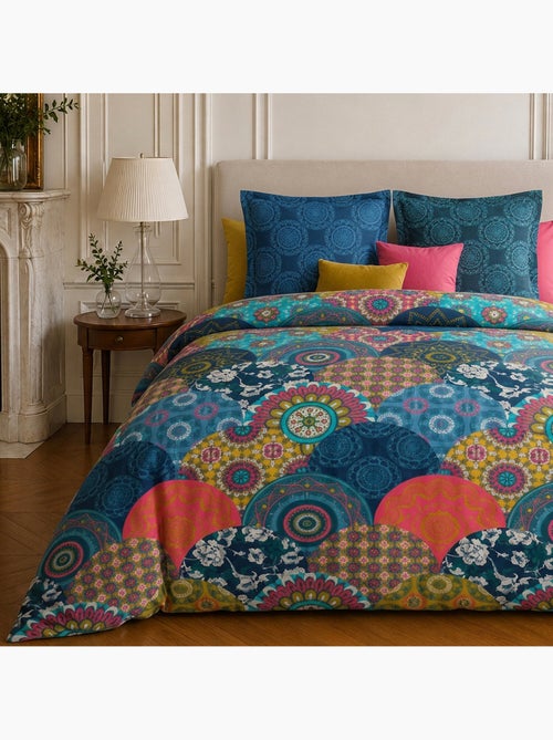 Parure de lit 100% coton motif géométrique, colorado - Kiabi Parure de lit 100% coton motif géométrique, colorado - Kiabi