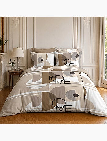 Parure de lit 100% coton motif géométrique, théodore home