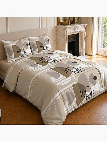 Parure de lit 100% coton motif géométrique, théodore home