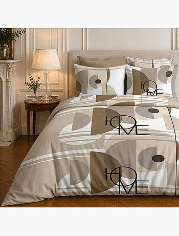 Parure de lit 100% coton motif géométrique, théodore home