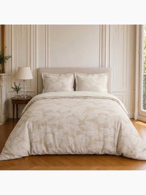 Parure de lit 100% coton motif tropical, feuille - Kiabi Parure de lit 100% coton motif tropical, feuille - Kiabi