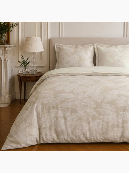 Parure de lit 100% coton motif tropical, feuille - Kiabi Parure de lit 100% coton motif tropical, feuille - Kiabi