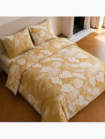Parure de lit 100% coton motif tropical, leaves