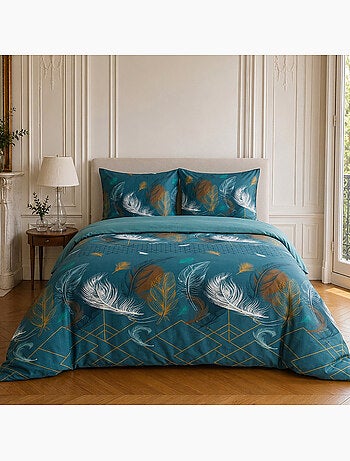 Parure de lit 100% coton motif tropical, paloma
