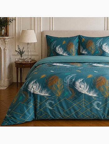 Parure de lit 100% coton motif tropical, paloma
