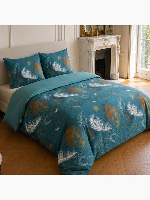 Parure de lit 100% coton motif tropical, paloma - Kiabi Parure de lit 100% coton motif tropical, paloma - Kiabi