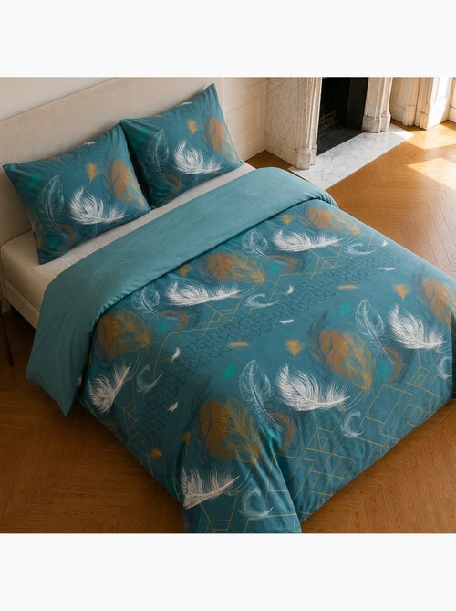 Parure de lit 100% coton motif tropical, paloma - Kiabi Parure de lit 100% coton motif tropical, paloma - Kiabi