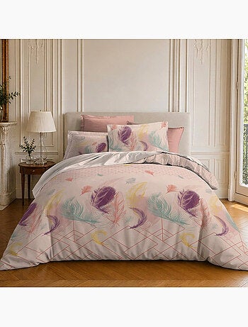 Parure de lit 100% coton motif tropical, paloma