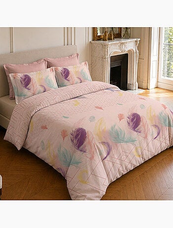 Parure de lit 100% coton motif tropical, paloma