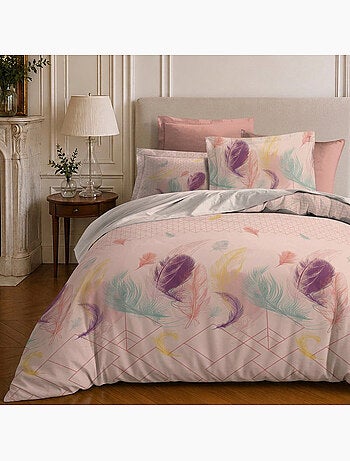 Parure de lit 100% coton motif tropical, paloma