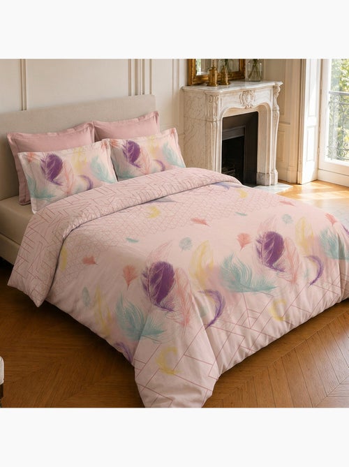 Parure de lit 100% coton motif tropical, paloma - Kiabi Parure de lit 100% coton motif tropical, paloma - Kiabi