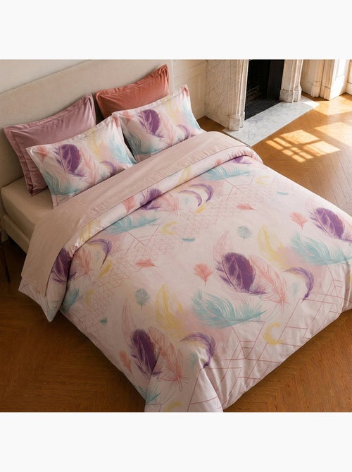 Parure de lit 100% coton motif tropical, paloma - Kiabi Parure de lit 100% coton motif tropical, paloma - Kiabi