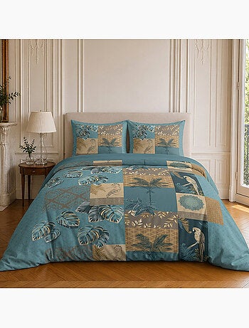 Parure de lit 100% coton motif tropical, suriname