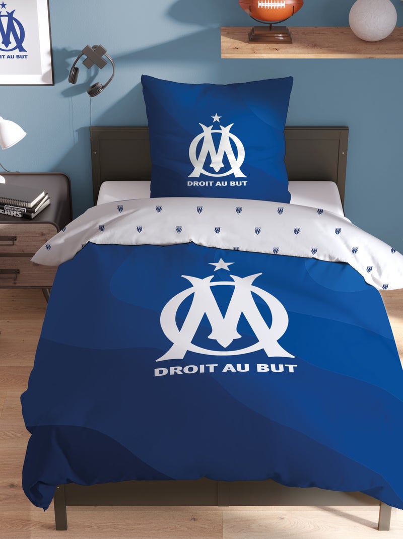Parure de lit 100% Coton, OM ONDEBLUE Bleu - Kiabi