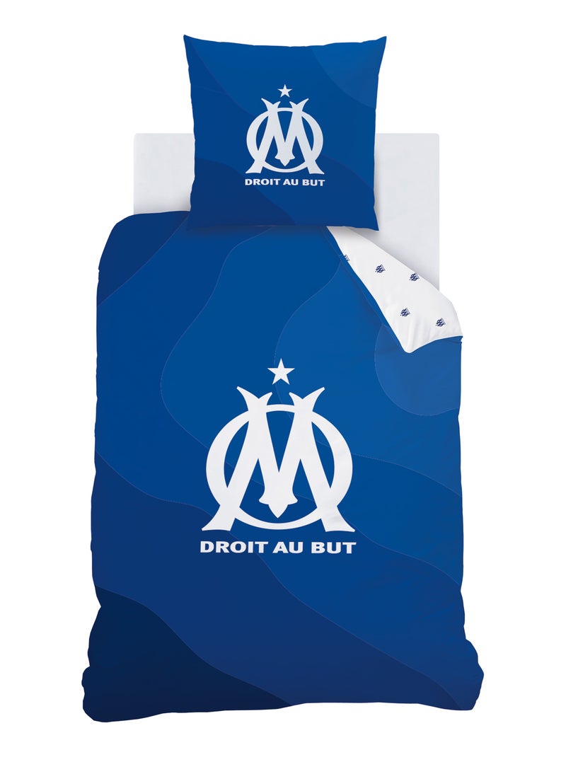 Parure de lit 100% Coton, OM ONDEBLUE Bleu - Kiabi