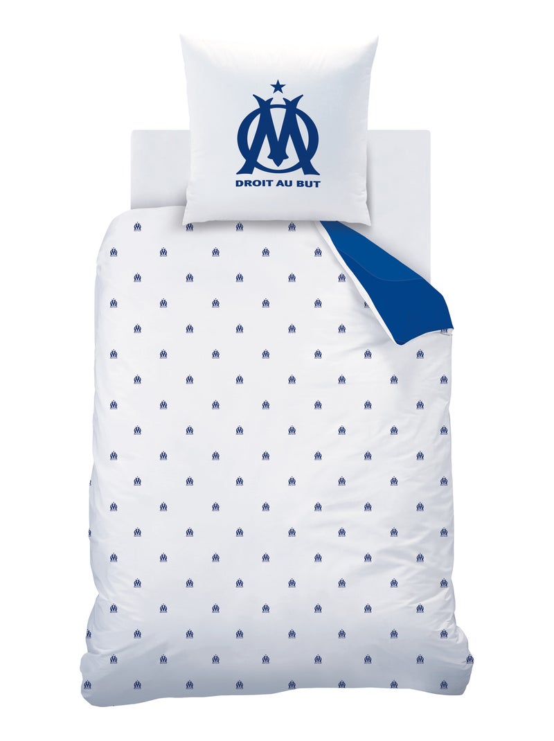Parure de lit 100% Coton, OM ONDEBLUE Bleu - Kiabi
