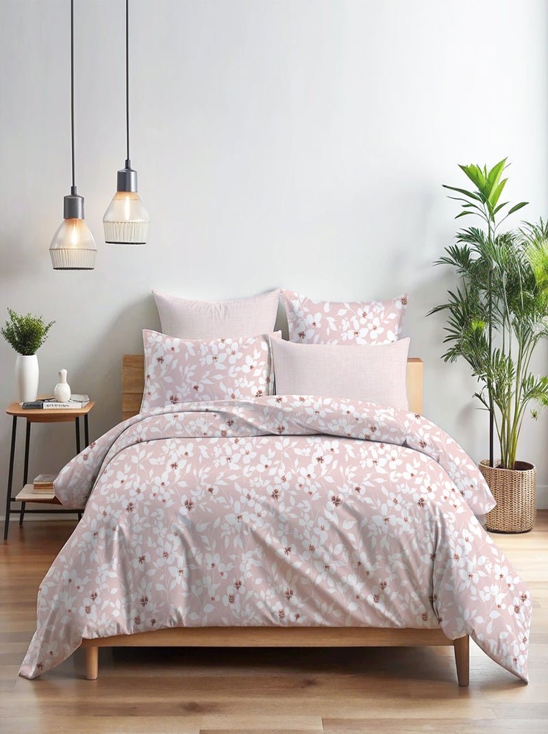 Parure de lit  100% coton Rose - Kiabi
