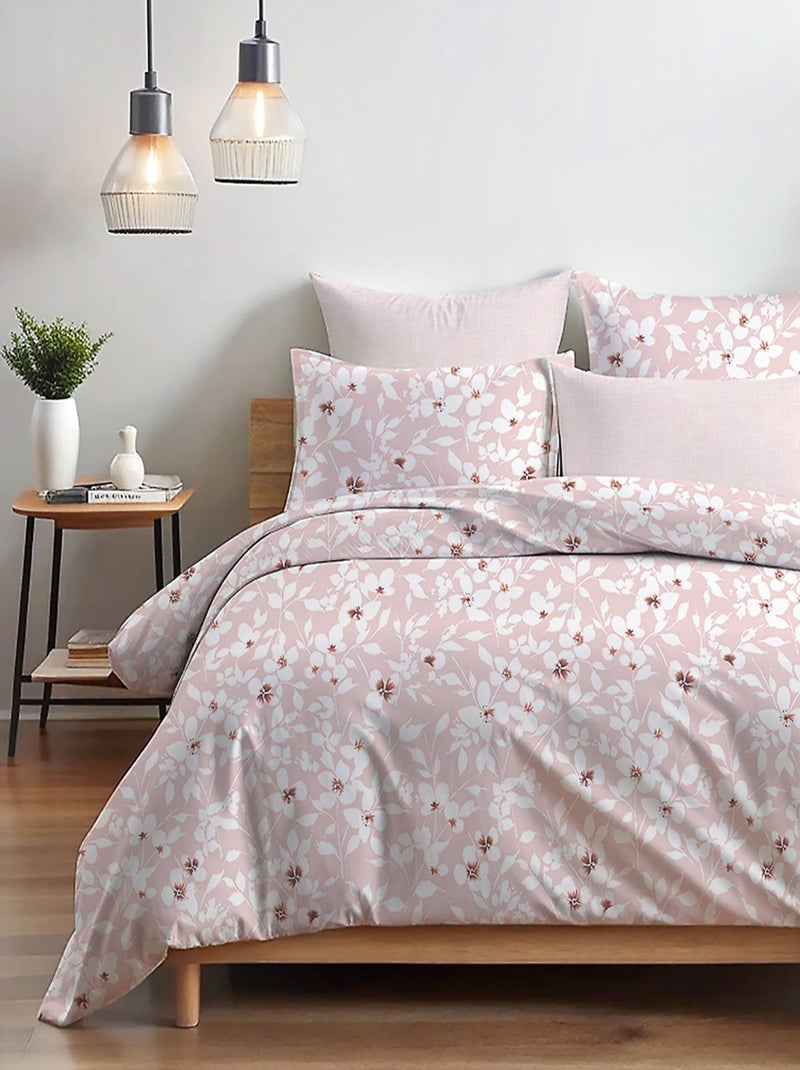 Parure de lit  100% coton Rose - Kiabi
