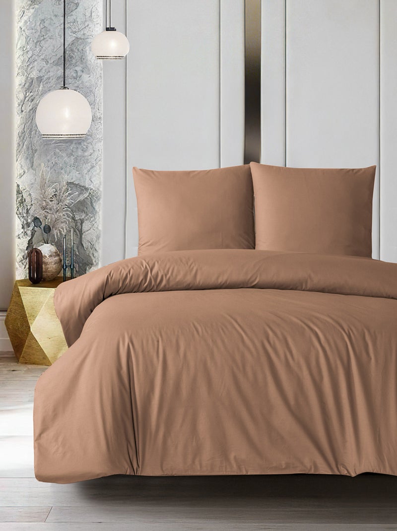 Parure de lit  100% coton Terracotta - Kiabi