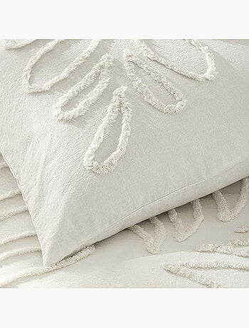 Parure de lit 100% coton tufté anouk + drap housse 140 x 190 cm