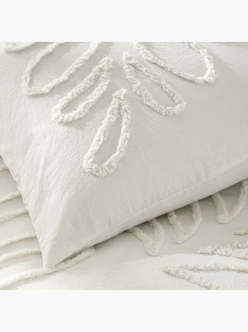 Parure de lit 100% coton tufté anouk + drap housse 140 x 190 cm - Kiabi Parure de lit 100% coton tufté anouk + drap housse 140 x 190 cm - Kiabi