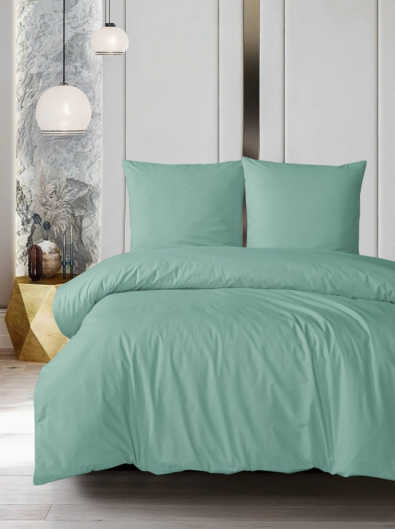 Parure de lit  100% coton Vert - Kiabi