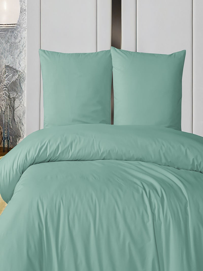 Parure de lit  100% coton Vert - Kiabi